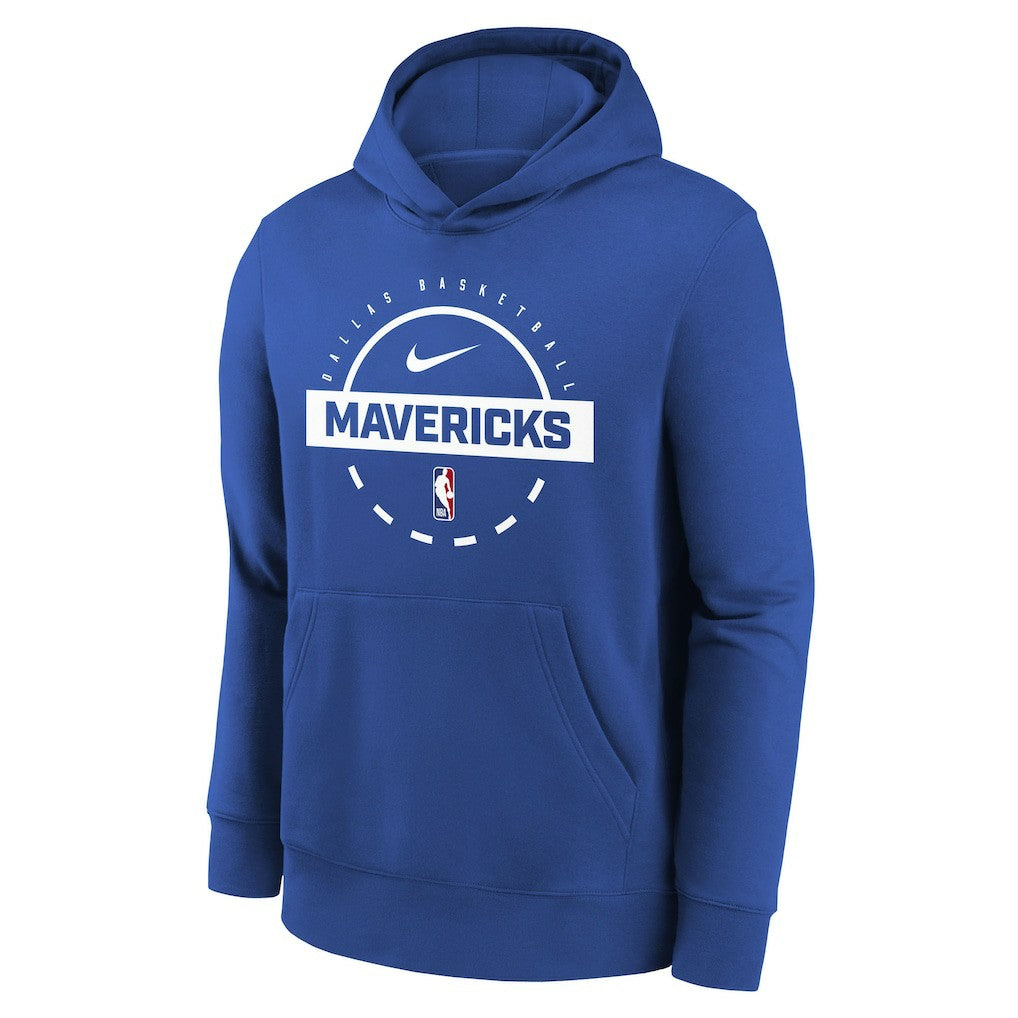 Dallas Mavericks Youth 2025/26 Club Fleece Practice Hoodie Blue