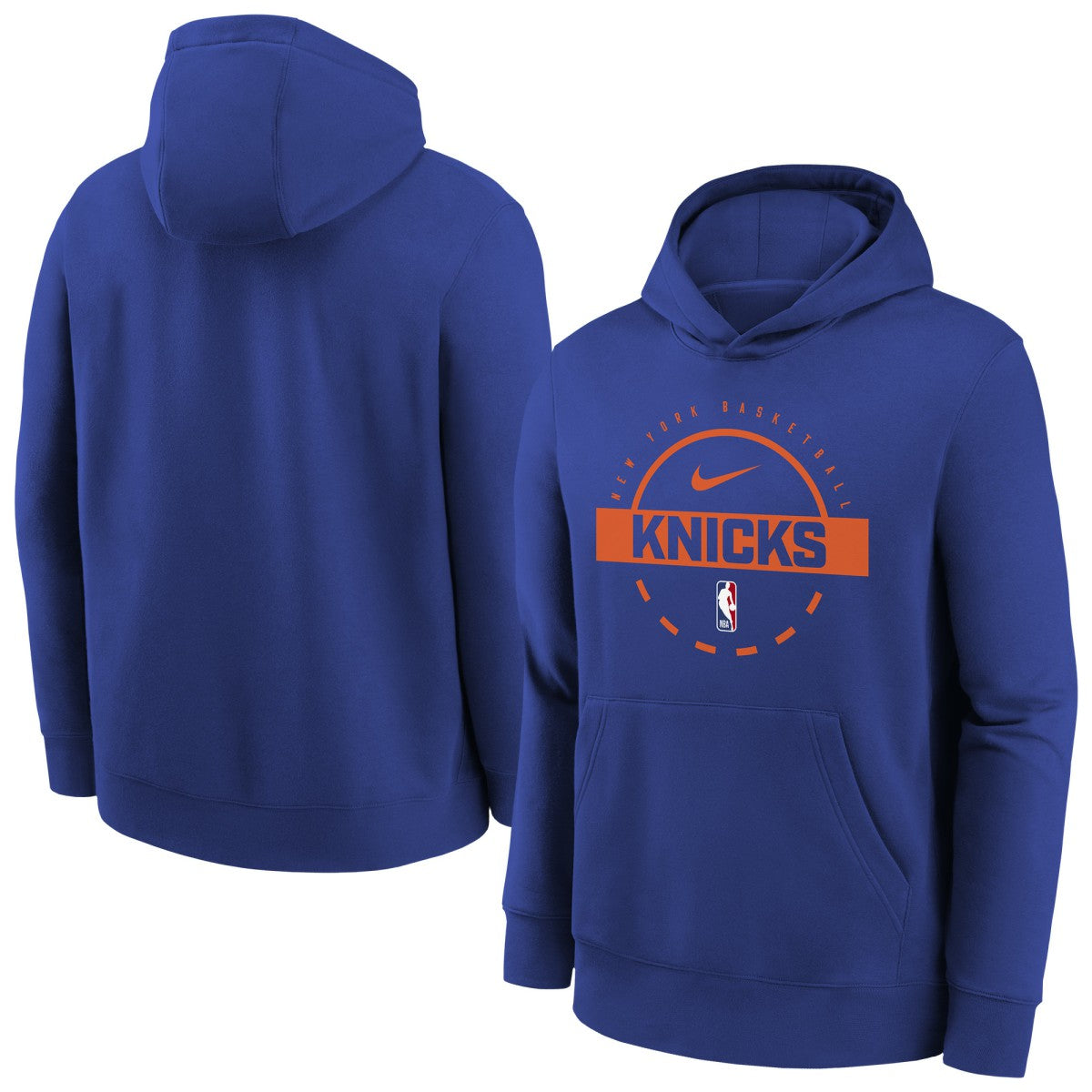 New York Knicks Youth 2025/26 Club Fleece Practice Hoodie Blue