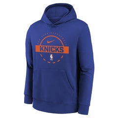 New York Knicks Youth 2025/26 Club Fleece Practice Hoodie Blue