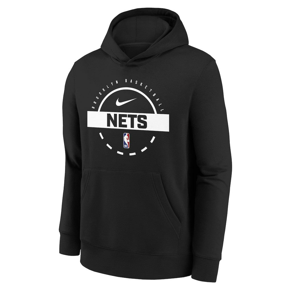Brooklyn Nets Youth 2025/26 Club Fleece Practice Hoodie Black
