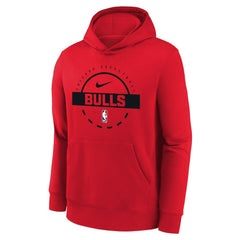 Chicago Bulls Youth 2025/26 Club Fleece Practice Hoodie Red