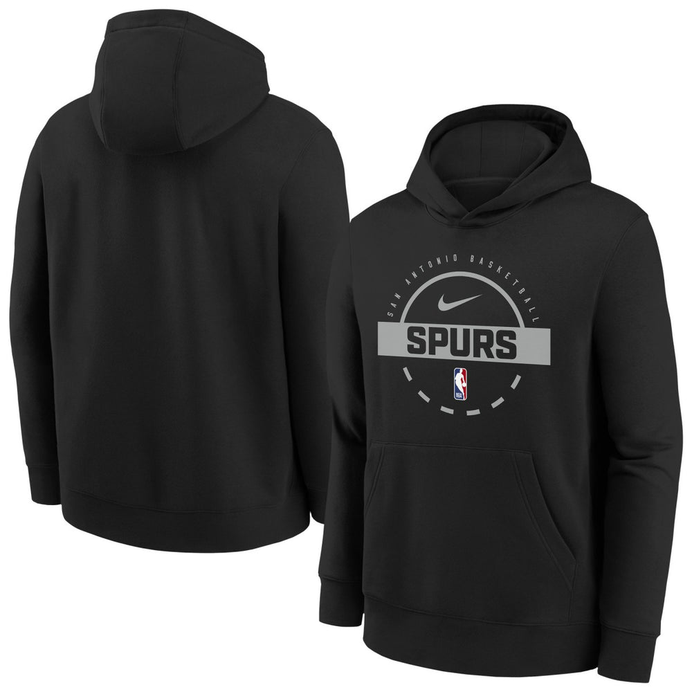 San Antonio Spurs Youth 2025/26 Club Fleece Practice Hoodie Black