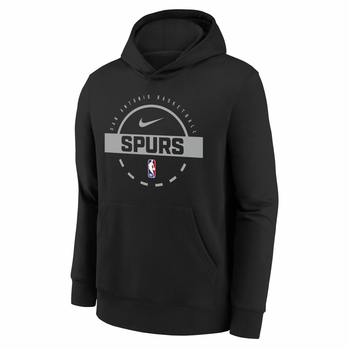 San Antonio Spurs Youth 2025/26 Club Fleece Practice Hoodie Black