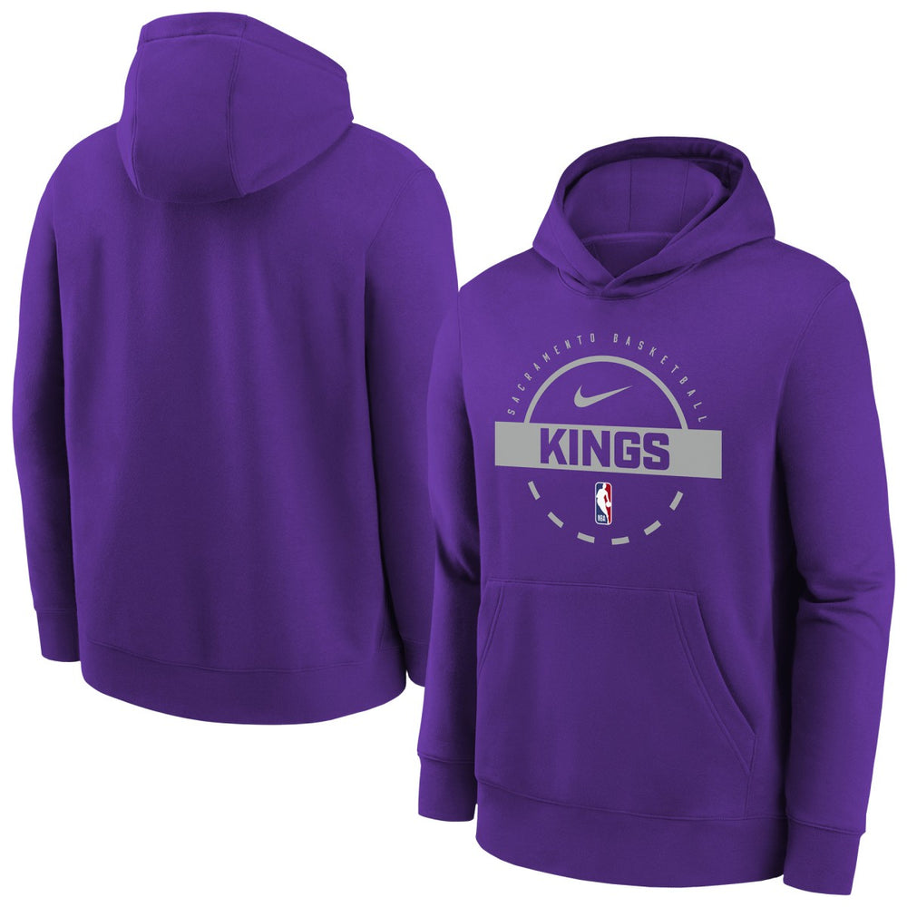 Sacramento Kings Youth 2025/26 Club Fleece Practice Hoodie Purple