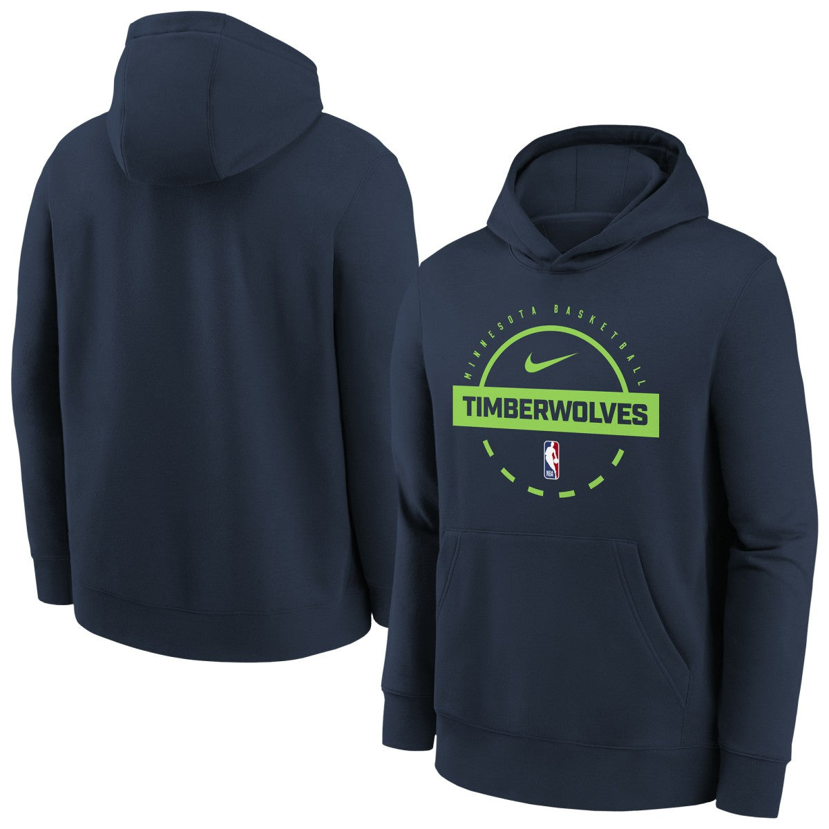Minnesota Timberwolves Youth 2025/26 Club Fleece Practice Hoodie Navy