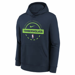 Minnesota Timberwolves Youth 2025/26 Club Fleece Practice Hoodie Navy