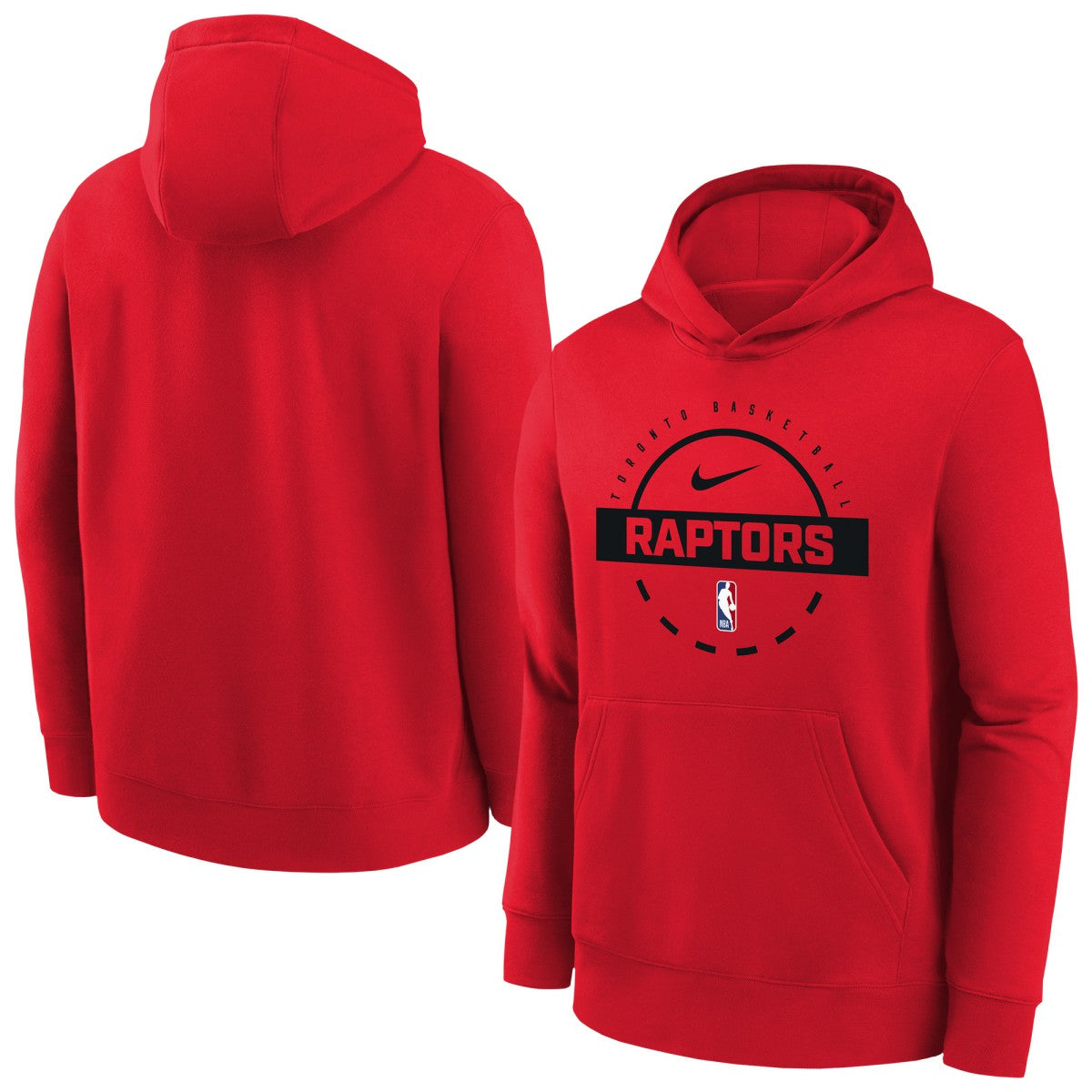 Toronto Raptors Youth 2025/26 Club Fleece Practice Hoodie Red