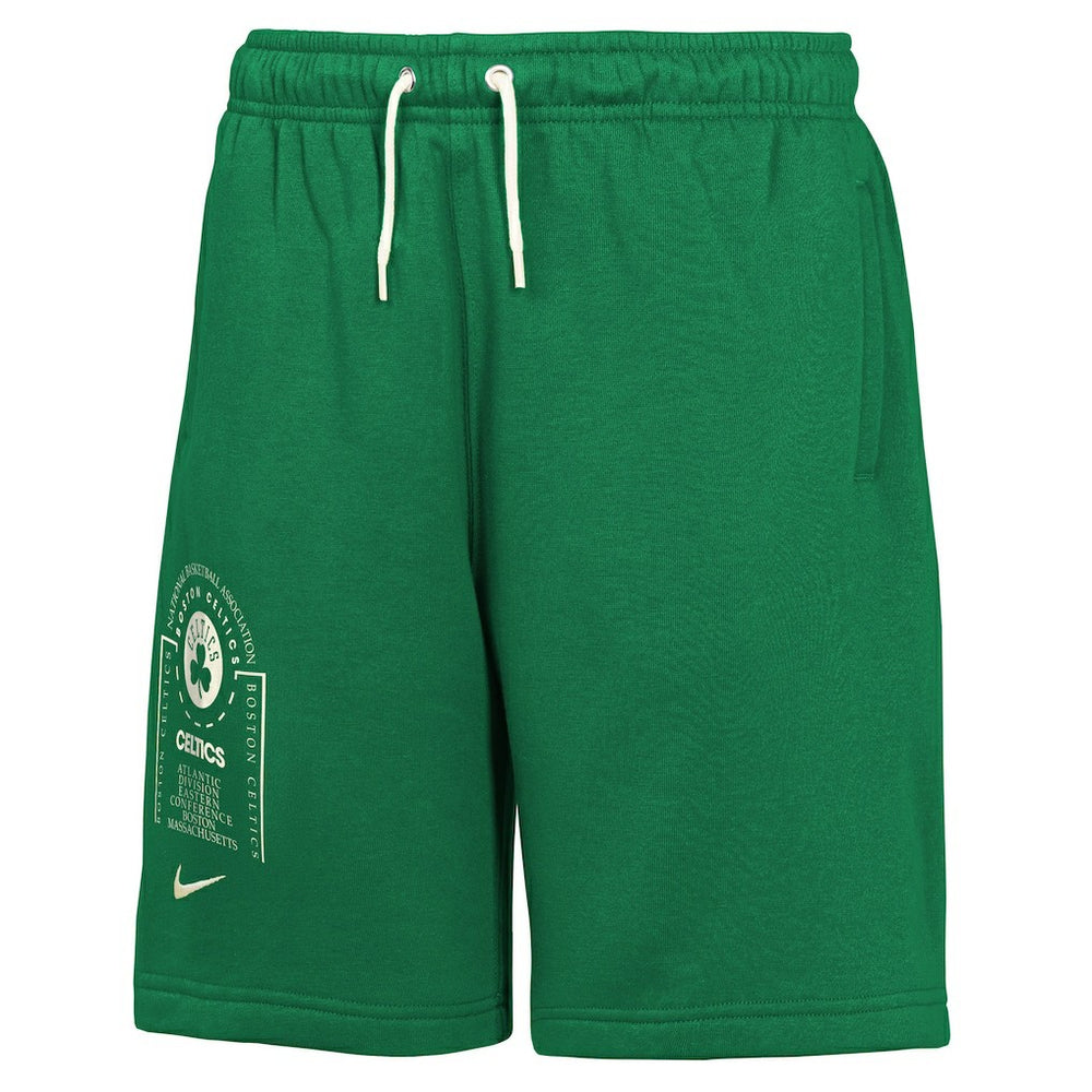 Boston Celtics Youth Courtside Club Fleece Shorts Kelly Green