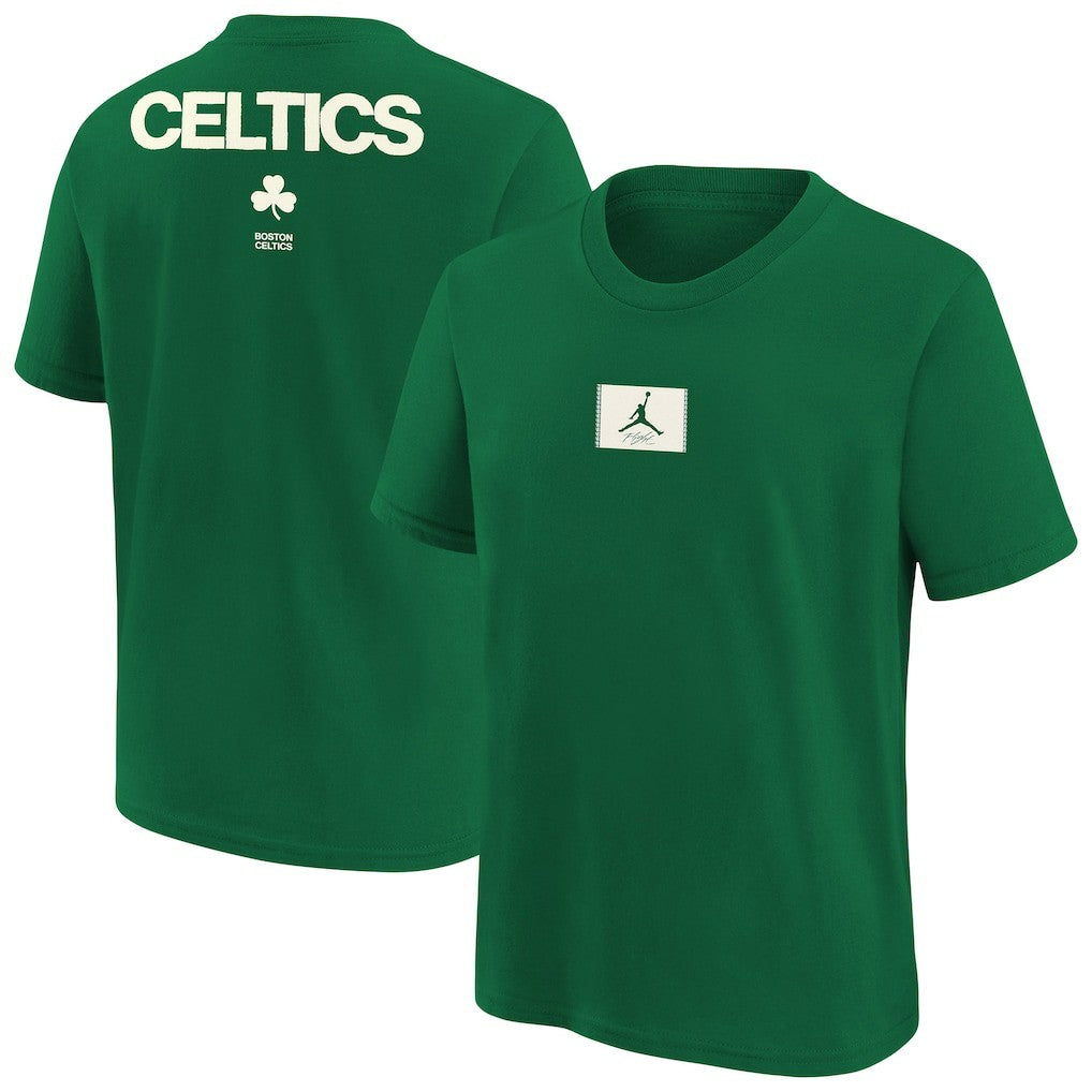 Boston Celtics Jordan Brand Youth Courtside Statement 85 T-Shirt Kelly Green