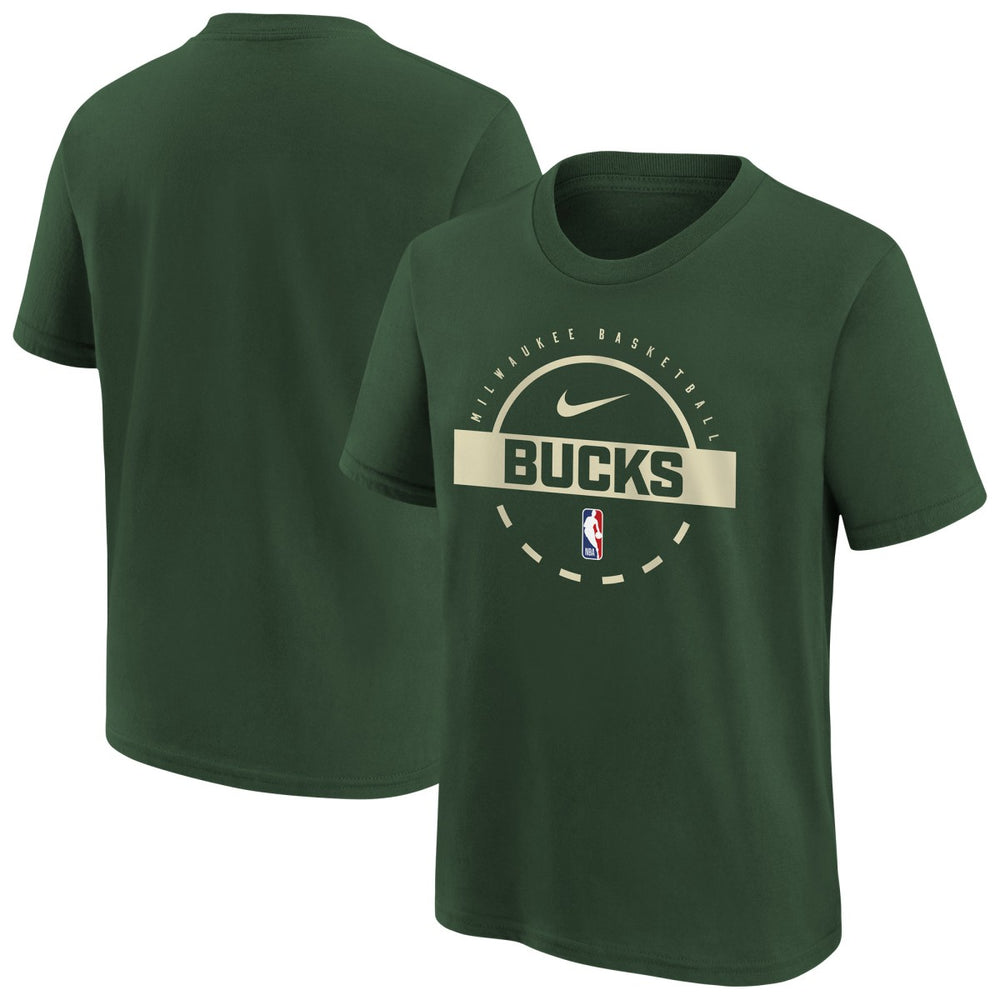 Milwaukee Bucks Youth Practice T-Shirt Hunter Green