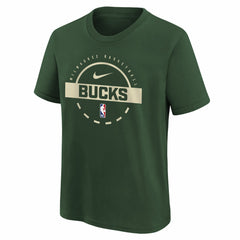 Milwaukee Bucks Youth Practice T-Shirt Hunter Green