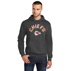 Kansas City Chiefs Starter Arch Over Logo Pullover Hoodie Charcoal