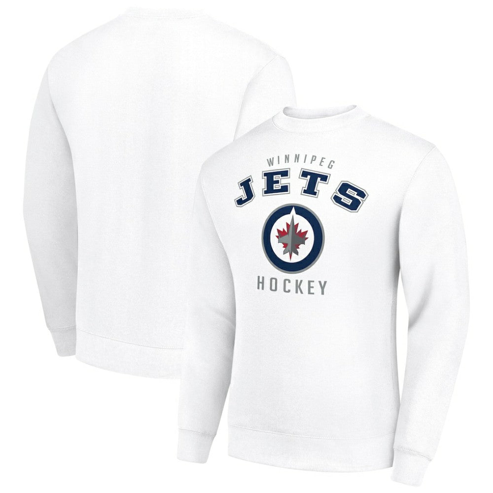 NHL Winnipeg Jets Men's Starter Team Logo Fleece Pullover Sweatshirt - White