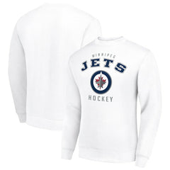 NHL Winnipeg Jets Men's Starter Team Logo Fleece Pullover Sweatshirt - White