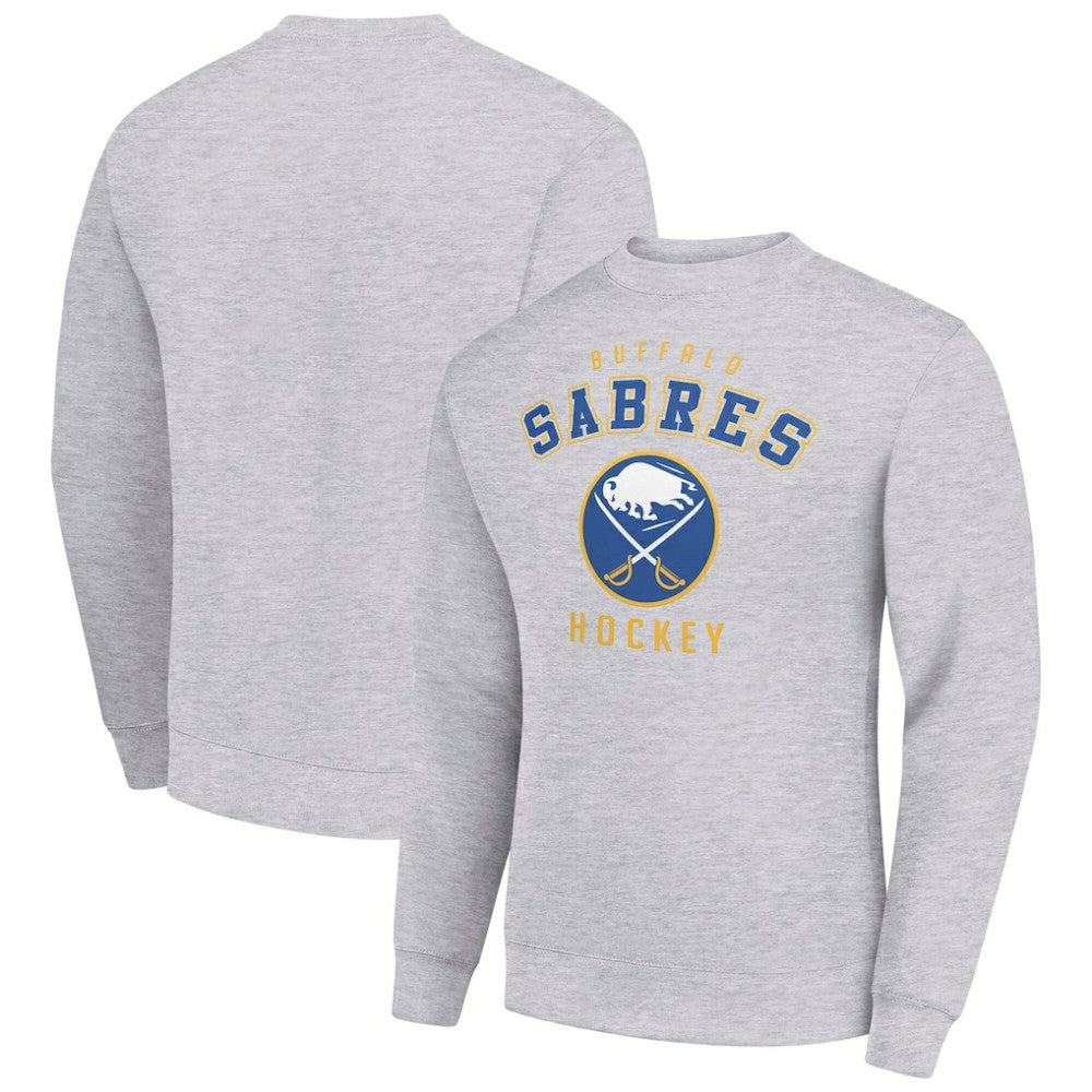 NHL Buffalo Sabres Men's Starter Team Logo Fleece Pullover Sweatshirt - Heather Gray