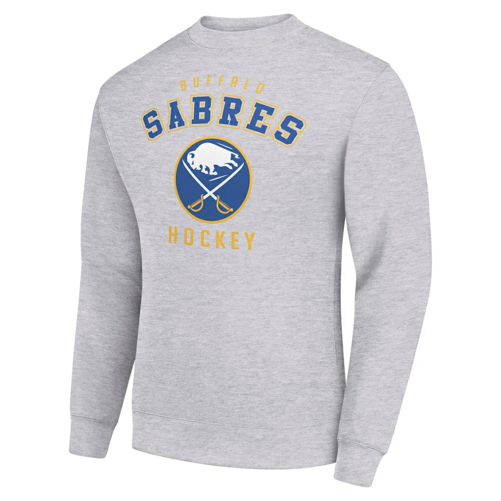 NHL Buffalo Sabres Men's Starter Team Logo Fleece Pullover Sweatshirt - Heather Gray