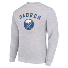 NHL Buffalo Sabres Men's Starter Team Logo Fleece Pullover Sweatshirt - Heather Gray