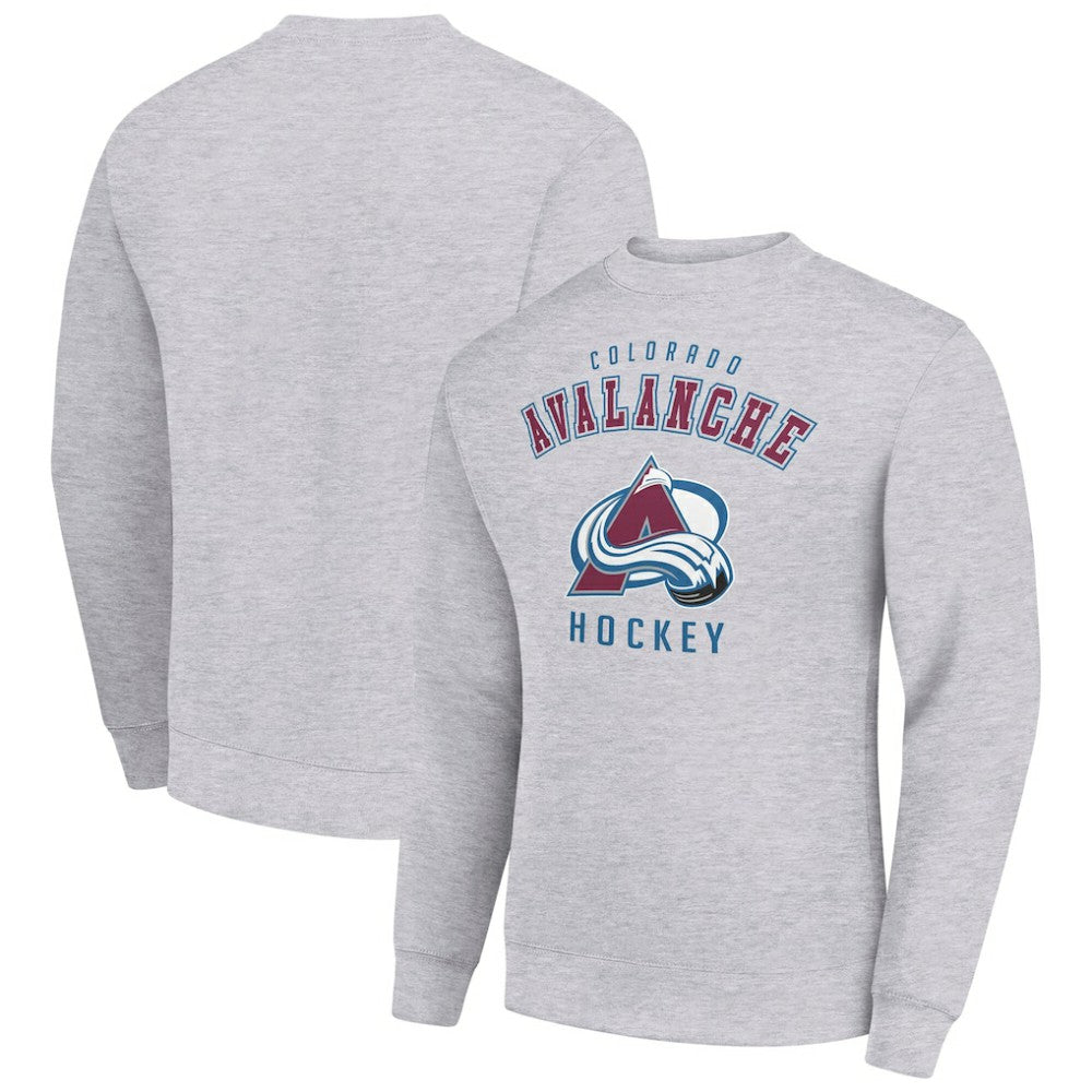 NHL Colorado Avalanche Men's Starter Team Logo Fleece Pullover Sweatshirt - Heather Gray