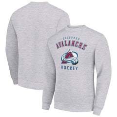 NHL Colorado Avalanche Men's Starter Team Logo Fleece Pullover Sweatshirt - Heather Gray