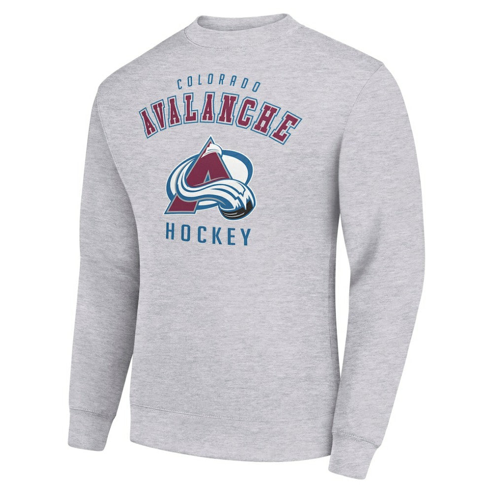 NHL Colorado Avalanche Men's Starter Team Logo Fleece Pullover Sweatshirt - Heather Gray