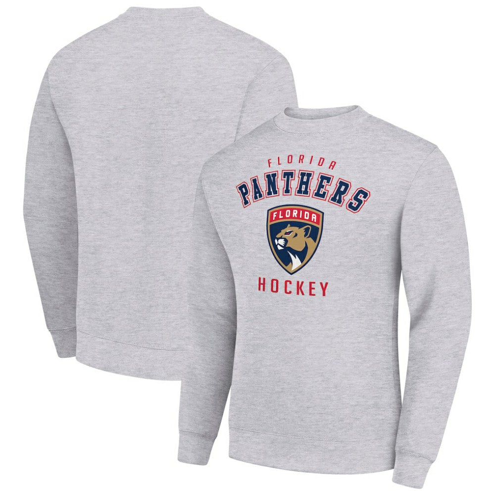 NHL Florida Panthers Men's Starter Team Logo Fleece Pullover Sweatshirt - Heather Gray