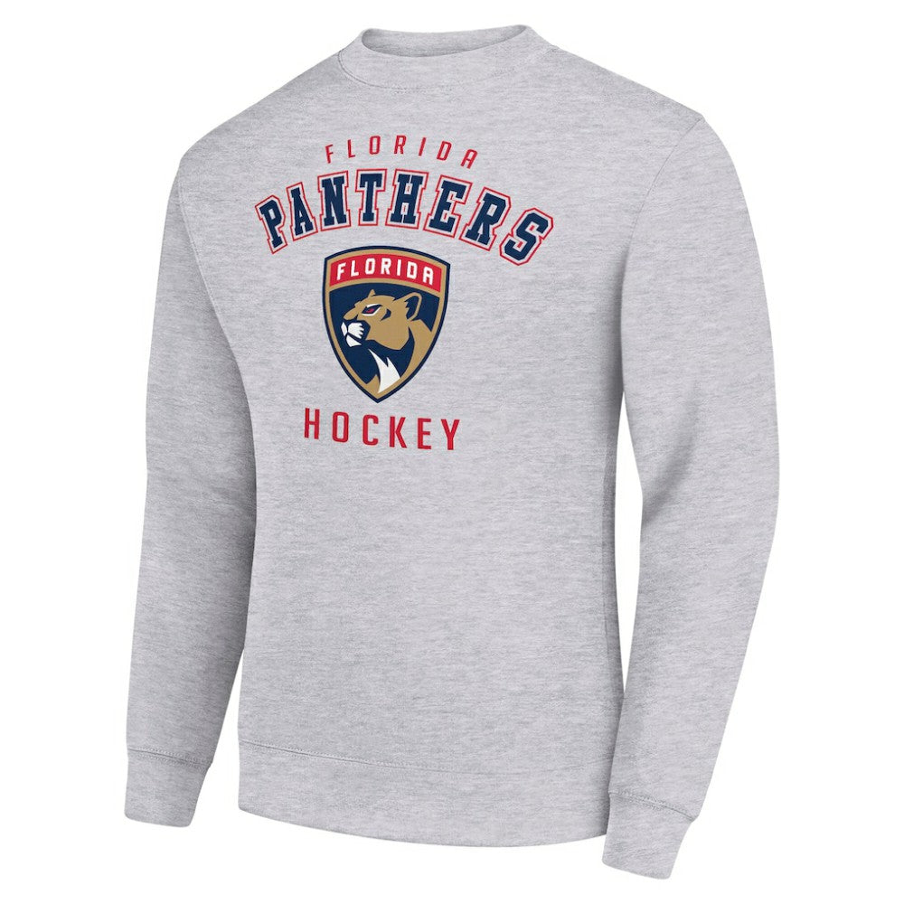 NHL Florida Panthers Men's Starter Team Logo Fleece Pullover Sweatshirt - Heather Gray