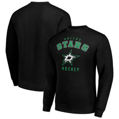 NHL Dallas Stars Men's Starter Team Logo Fleece Pullover Sweatshirt - Black