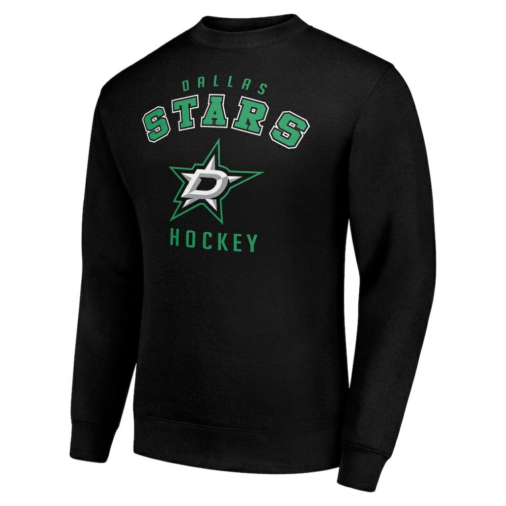 NHL Dallas Stars Men's Starter Team Logo Fleece Pullover Sweatshirt - Black