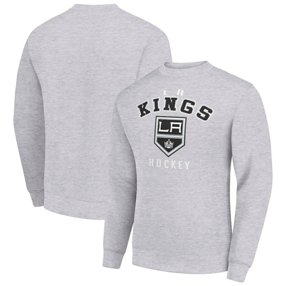 NHL Los Angeles Kings Men's Starter Team Logo Fleece Pullover Sweatshirt - Heather Gray