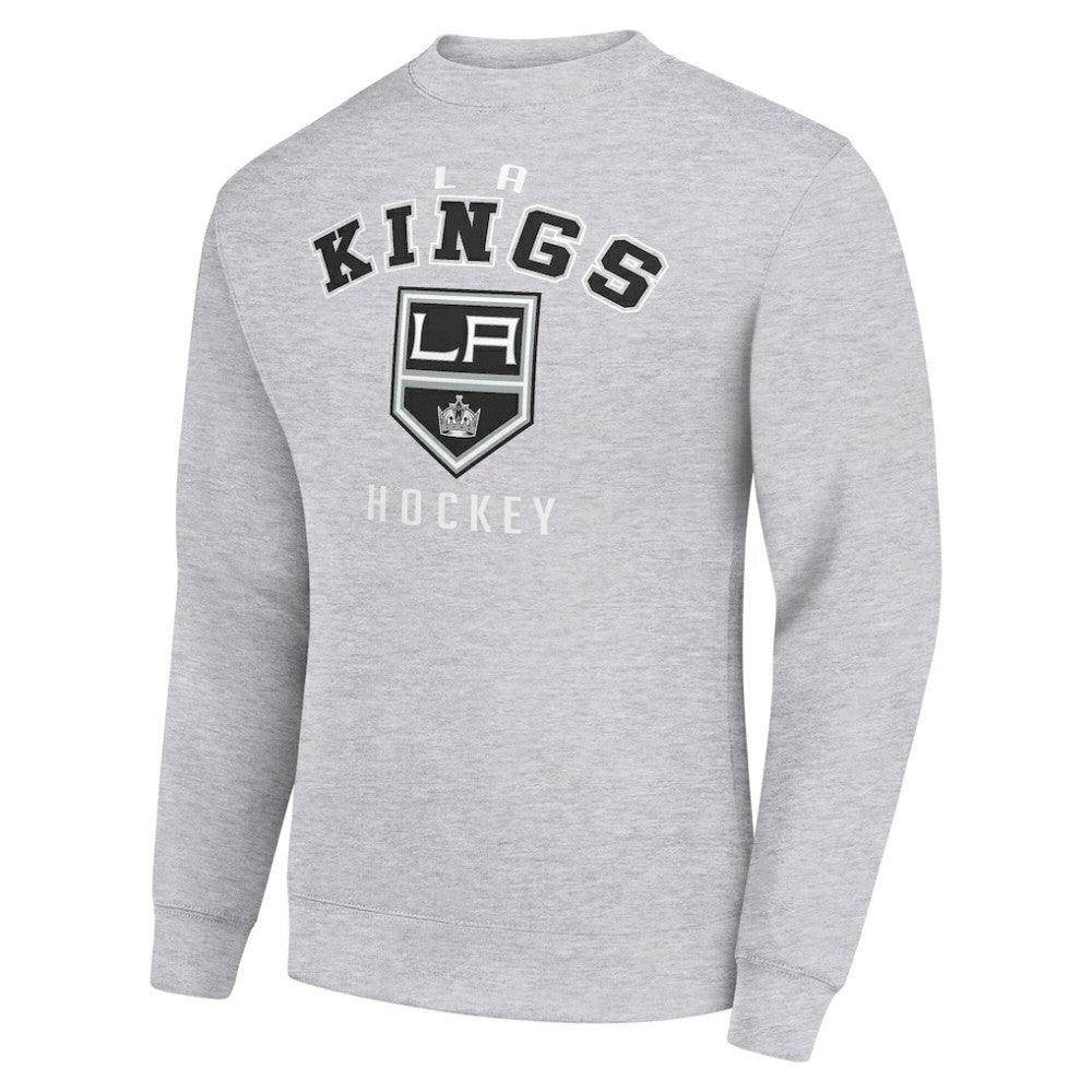 NHL Los Angeles Kings Men's Starter Team Logo Fleece Pullover Sweatshirt - Heather Gray