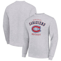 NHL Montreal Canadiens Men's Starter Team Logo Fleece Pullover Sweatshirt - Heather Gray