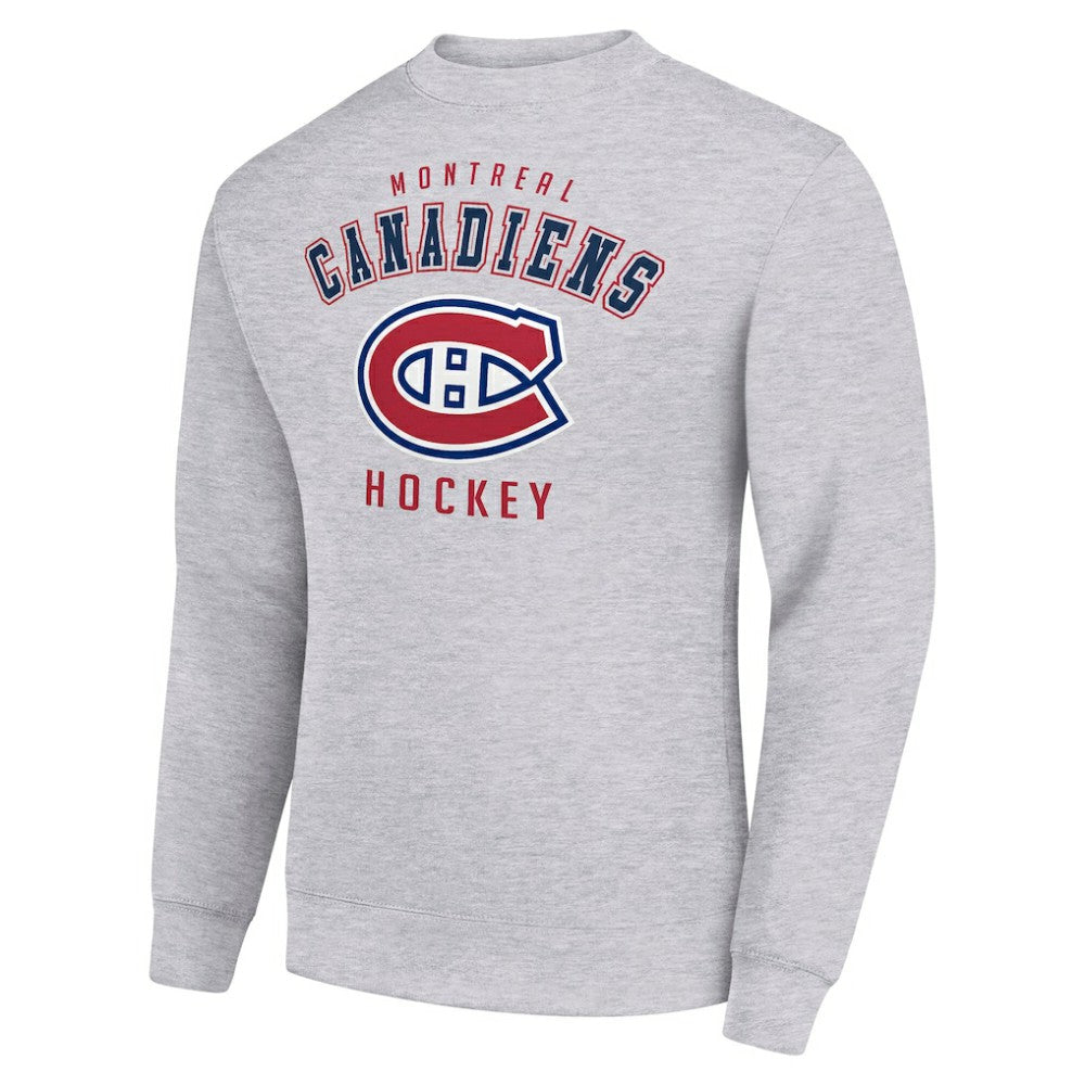 NHL Montreal Canadiens Men's Starter Team Logo Fleece Pullover Sweatshirt - Heather Gray