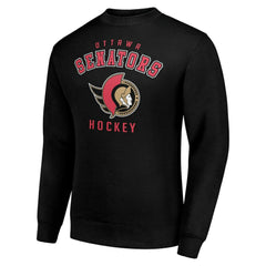 NHL Ottawa Senators Men's Starter Team Logo Fleece Pullover Sweatshirt - Black