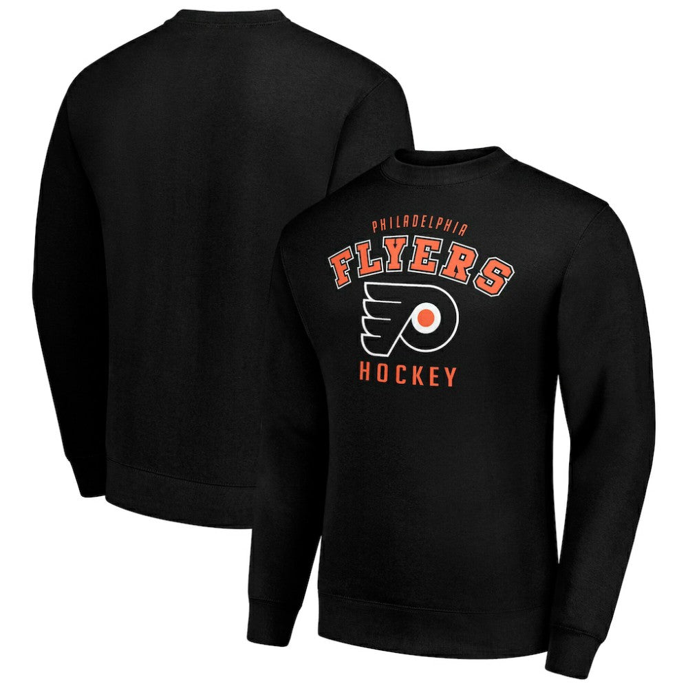 NHL Philadelphia Flyers Men's Starter Team Logo Fleece Pullover Sweatshirt - Black