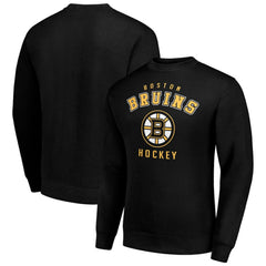 NHL Boston Bruins Men's Starter Team Logo Fleece Pullover Sweatshirt - Black