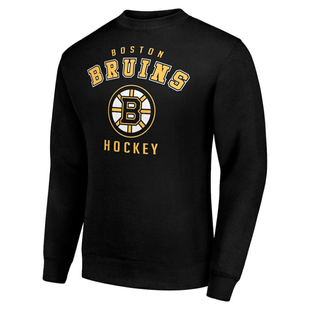 NHL Boston Bruins Men's Starter Team Logo Fleece Pullover Sweatshirt - Black