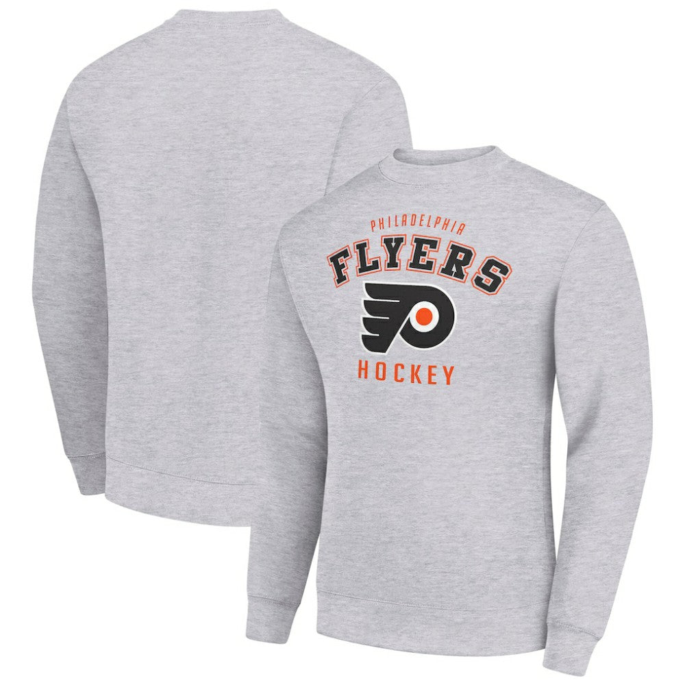 NHL Philadelphia Flyers Men's Starter Team Logo Fleece Pullover Sweatshirt - Heather Gray