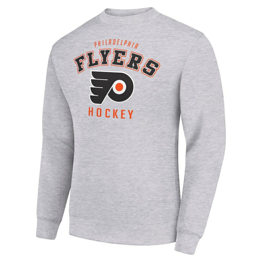 NHL Philadelphia Flyers Men's Starter Team Logo Fleece Pullover Sweatshirt - Heather Gray