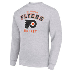 NHL Philadelphia Flyers Men's Starter Team Logo Fleece Pullover Sweatshirt - Heather Gray