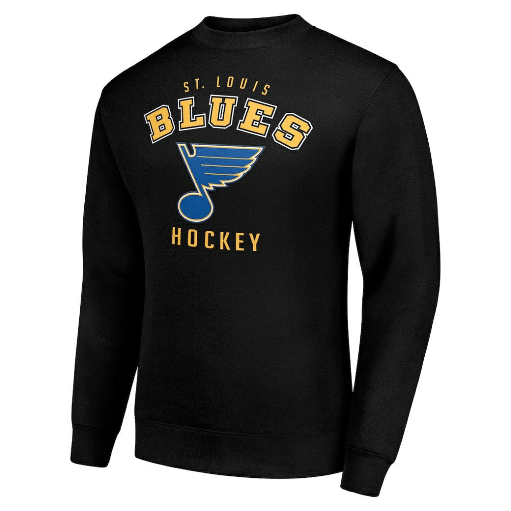 NHL St. Louis Blues Men's Starter Team Logo Fleece Pullover Sweatshirt - Black