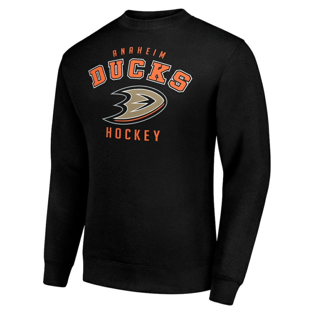 NHL Anaheim Ducks Men's Starter Team Logo Fleece Pullover Sweatshirt - Black