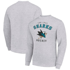 NHL San Jose Sharks Men's Starter Team Logo Fleece Pullover Sweatshirt - Heather Gray