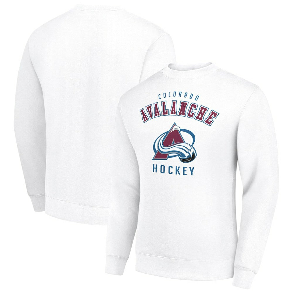 NHL Colorado Avalanche Men's Starter Team Logo Fleece Pullover Sweatshirt - White