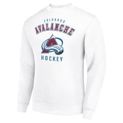 NHL Colorado Avalanche Men's Starter Team Logo Fleece Pullover Sweatshirt - White