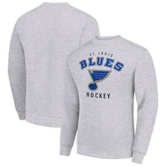 NHL St. Louis Blues Men's Starter Team Logo Fleece Pullover Sweatshirt - Heather Gray