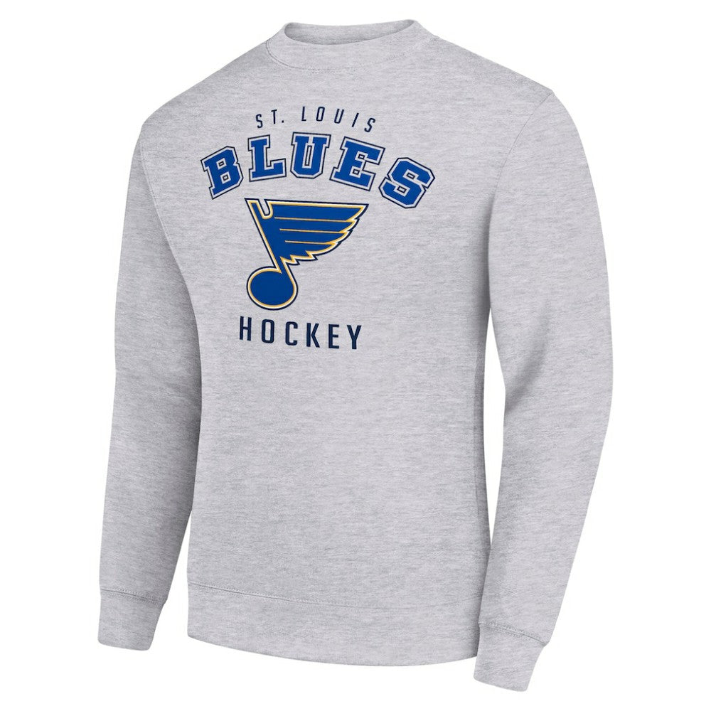 NHL St. Louis Blues Men's Starter Team Logo Fleece Pullover Sweatshirt - Heather Gray