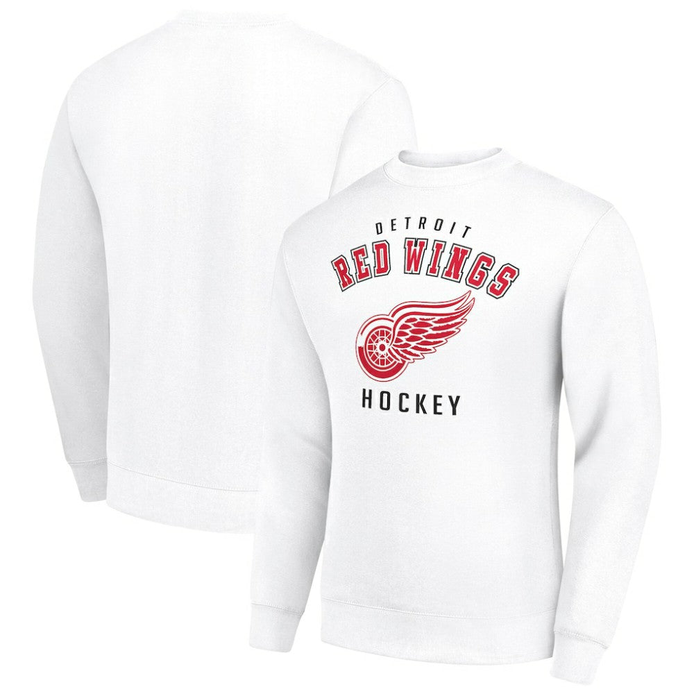 NHL Detroit Red Wings Men's Starter Team Logo Fleece Pullover Sweatshirt - White