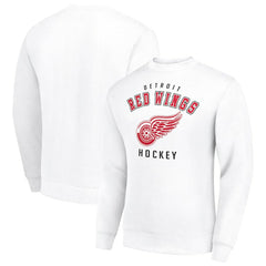 NHL Detroit Red Wings Men's Starter Team Logo Fleece Pullover Sweatshirt - White