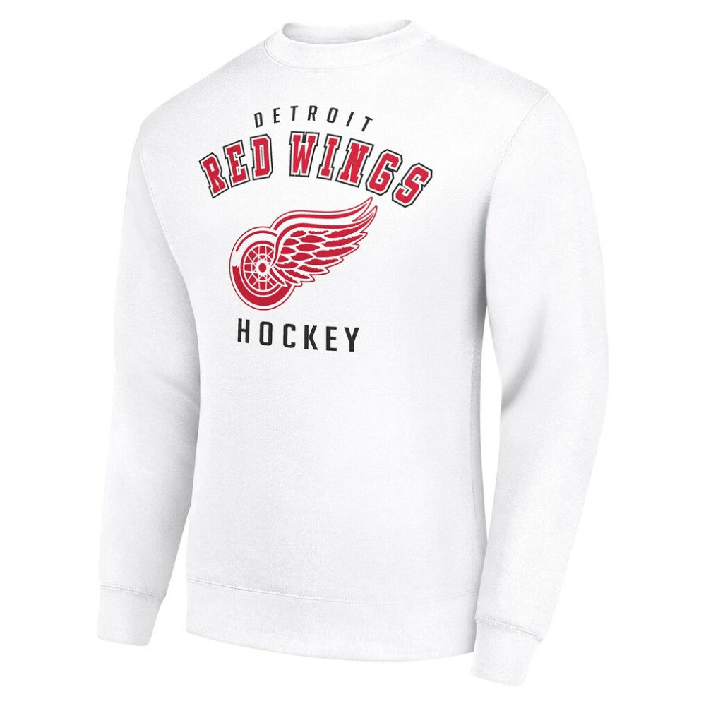 NHL Detroit Red Wings Men's Starter Team Logo Fleece Pullover Sweatshirt - White
