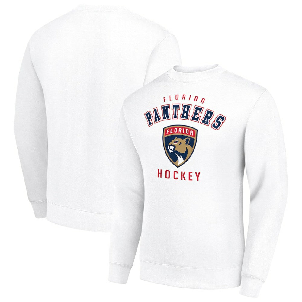 NHL Florida Panthers Men's Starter Team Logo Fleece Pullover Sweatshirt - White